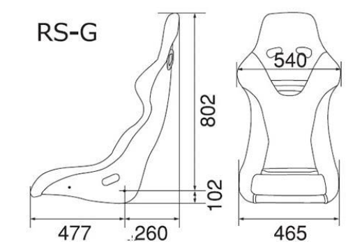 Driver seat size (RS-G)