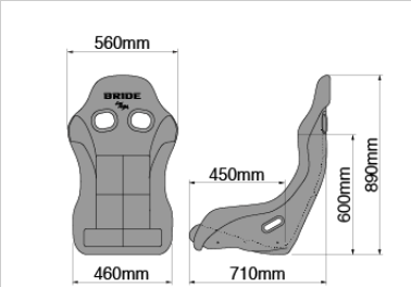 Passenger seat size (BRIDE)