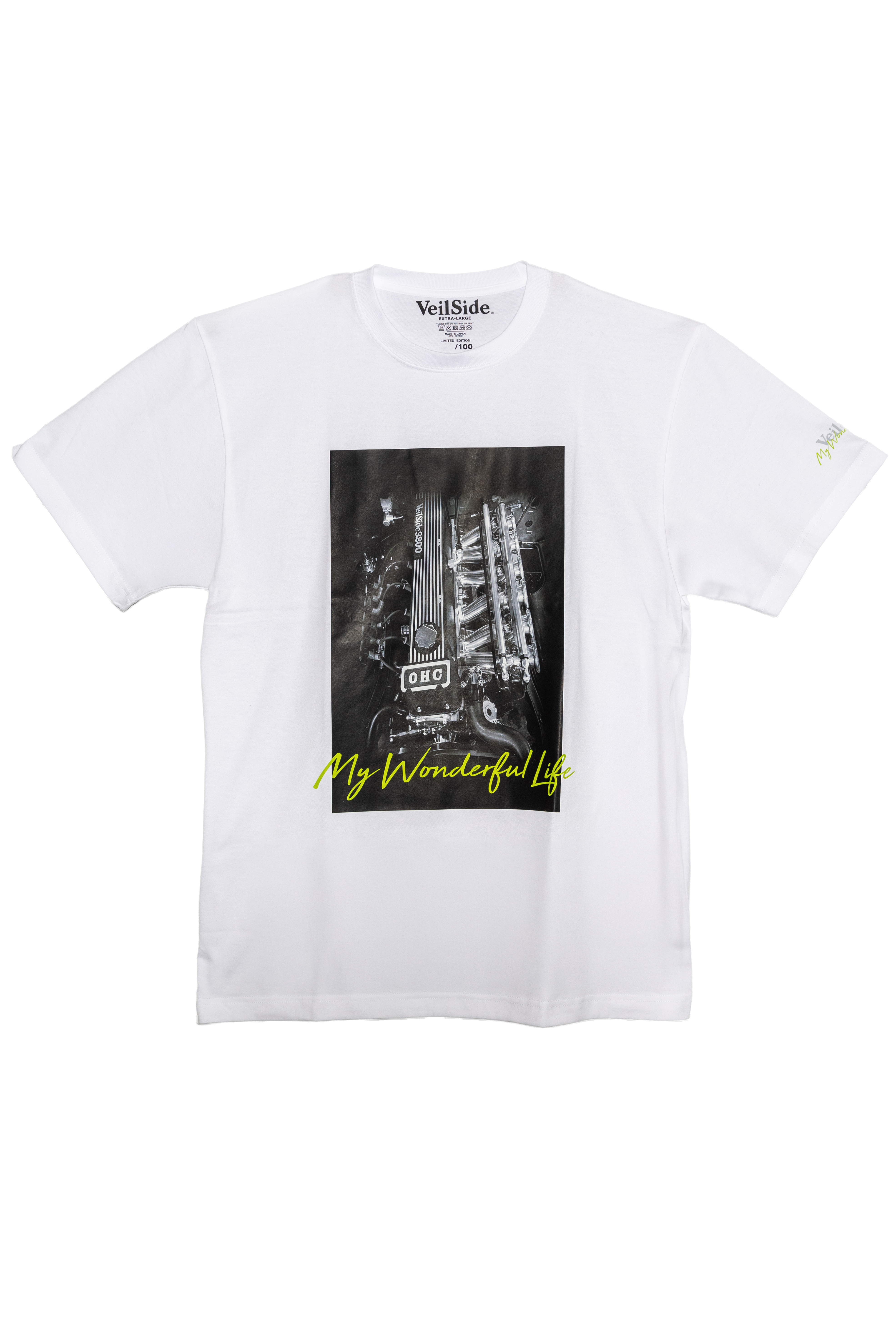 L型エンジンTシャツ（白）T-shirt  XL size