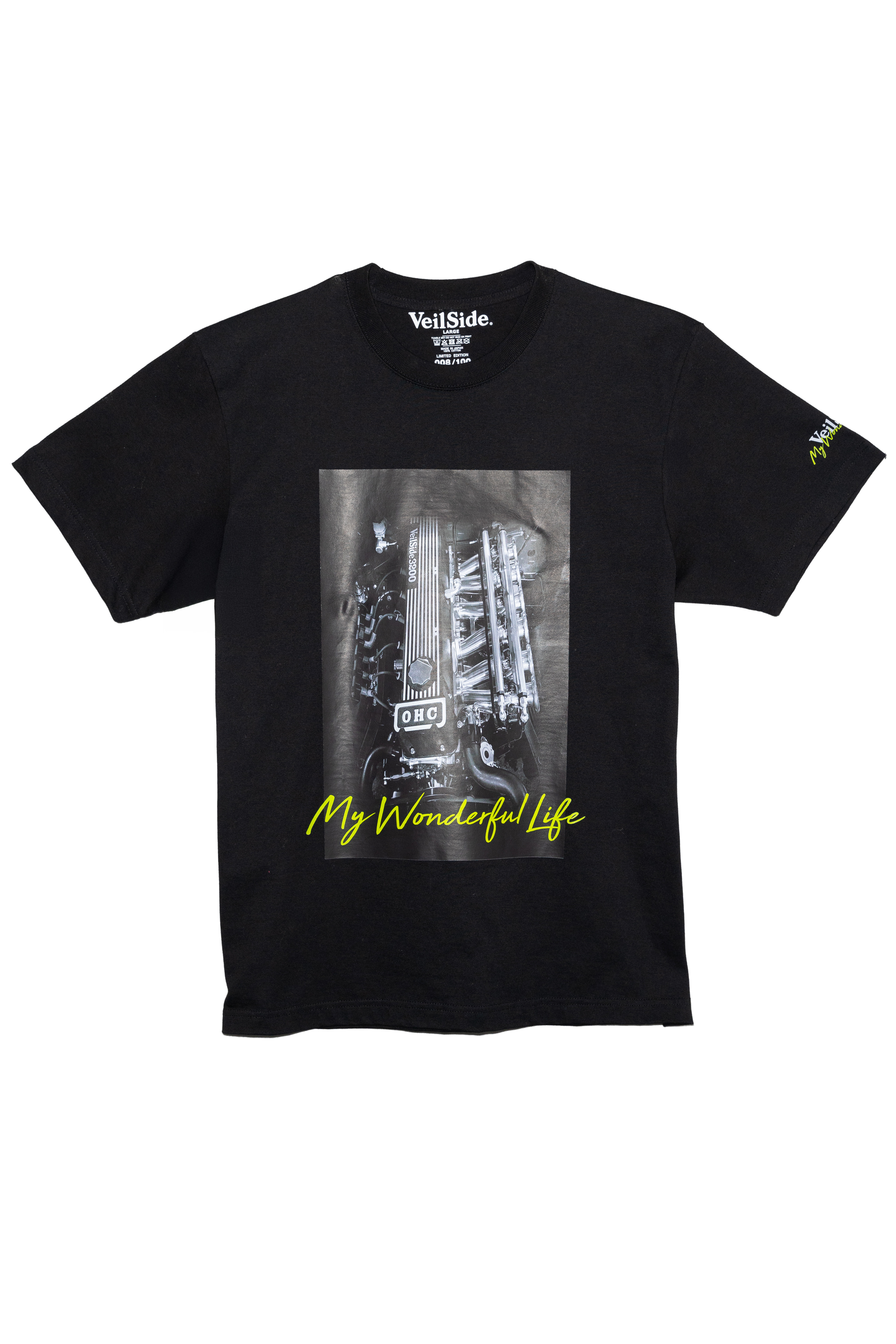 L型エンジンTシャツ（黒）T-shirt  XXL size